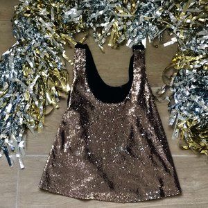 Gold & Silver Sequin Top